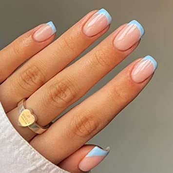 Light Blue Acrylic Nails