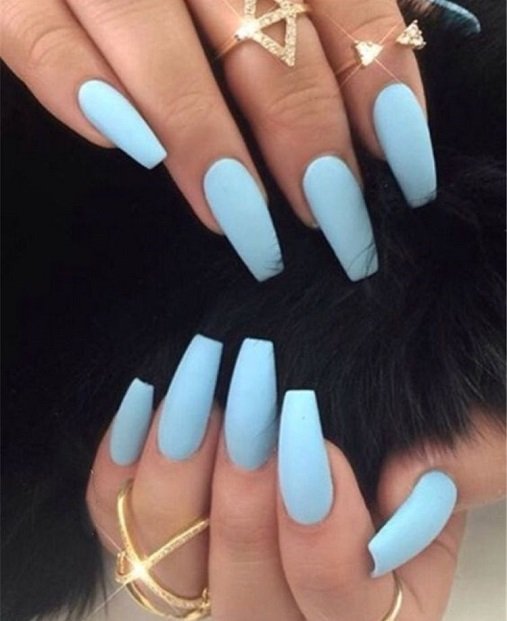 Light Blue Acrylic Nails